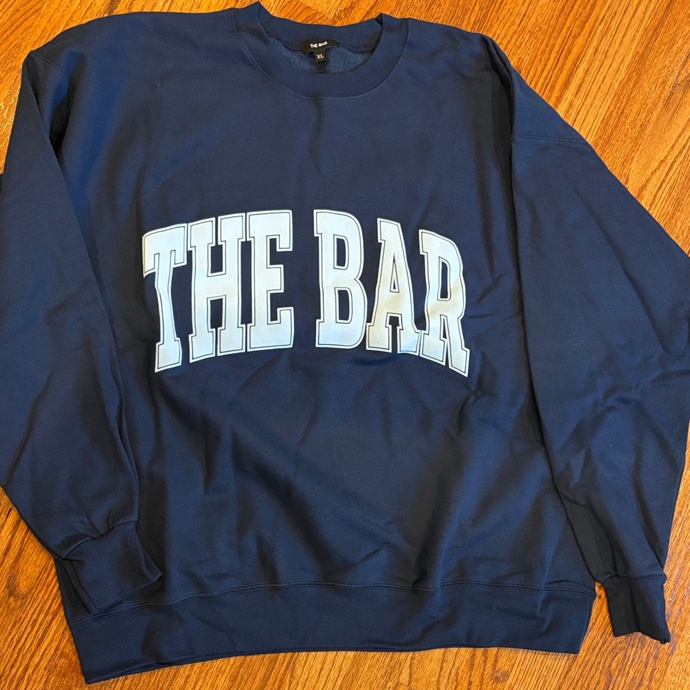 THE BAR - VARSITY SWEATSHIRT NAVY/BABY BLUE (XL) - Picture 7 of 8